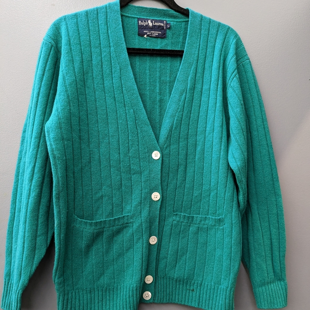 Ralph Lauren Button Down Cardigan 100% Wool